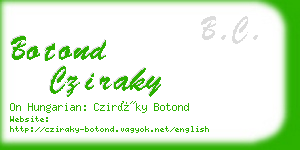 botond cziraky business card